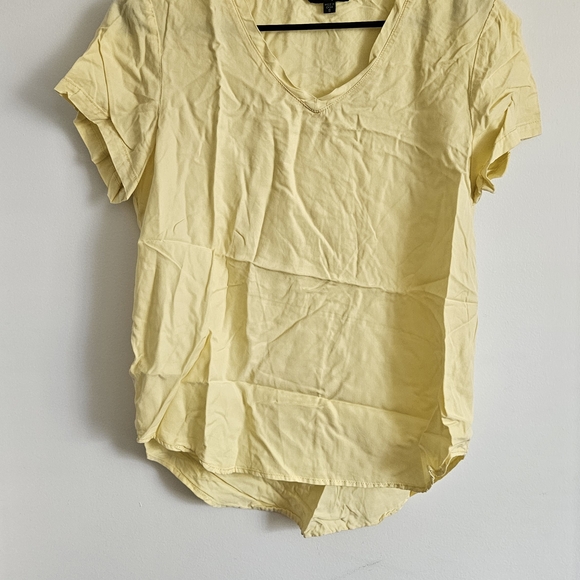 Yellow V-Neck Women's Top - Picture 2 of 4